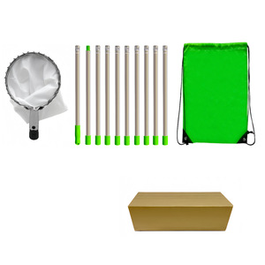 Outil de cueillette de pommes d'orangers à long <span class=keywords><strong>manche</strong></span> en acier télescopique <span class=keywords><strong>avec</strong></span> sac panier attrape-fruits - Product Image 1