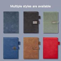 Carnets de notes magnétiques en cuir PU A5 B5 avec logo personnalisé pour étudiants, bureau d'affaires, planificateur quotidien hebdomadaire et mensuel, composition