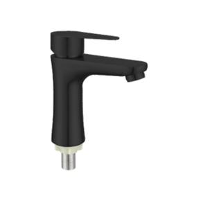 मैट काले आधुनिक स्टेनलेस स्टील 201 कोल्ड बेसिन नल नल नल के लिए एकल हैंडल सिरेमिक वाल्व कोर के साथ वॉश बेसिन के लिए एकल हैंडल सिरेमिक वाल्व कोर के साथ - Product Image 2