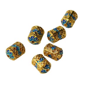 <b>Copper</b> Filigree Cloisonn Spacer Beads Rectangle Shape For <b>Bracelet</b> Making Auspicious Cloud Pattern Plated Jewelry Findings - Product Image 5