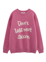 Großhandel Custom Paar Pullover Rundhals ausschnitt Pullover Damen Jacquard Strick Weihnachts pullover