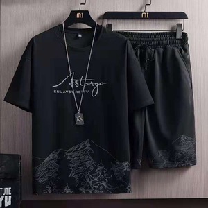 Ensemble T-shirt et pantalon d'été pour homme, tendance et très vendu, imprimé décontracté - Product Image 6