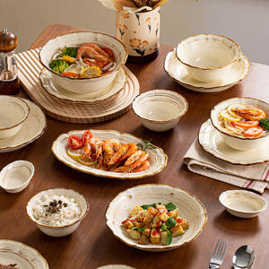 Vajilla de Cerámica Moderna y Minimalista, Serie Kiln Change Rome, Juego de Platos, Tazón para Arroz, Tazón para Sopa, Apto para Microondas, Embalaje en Caja de Regalo - Product Image 2