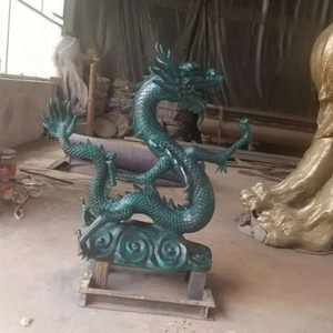 تمثال تنين من البرونز صيني فاخر توريد المصنع من Fengshui تمثال حيوان من النحاس للزينة التنين الذهبي هدايا للأعمال - Product Image 4