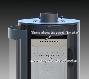 <span class=keywords><strong>Chimenea</strong></span> Redonda Independiente de Leña para Interiores, Ideal para Cabañas, Patios y Espacios de Vida en Invierno - Product Image 4