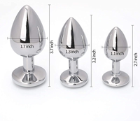 Ensemble de 3 Plugs Anaux en Acier Inoxydable S M L, Jouet Sexuel Fétichiste, Bijou Rond pour Adultes, Plug Anal LGBT pour Hommes et Femmes