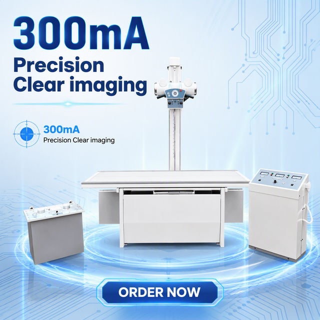 300mA Horse Head Brand X Ray Machine with Four-way Movable Bed 380V/220V 5kW Power