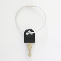 YIWANG Porte-clés en caoutchouc en fil d'acier Design Porte-clés en fil métallique pour clé suspendue