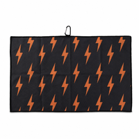 Serviette de golf en microfibre gaufrée personnalisée 380 GSM avec mousqueton 60x40cm, séchage rapide, absorbante, pour nettoyer les clubs de golf