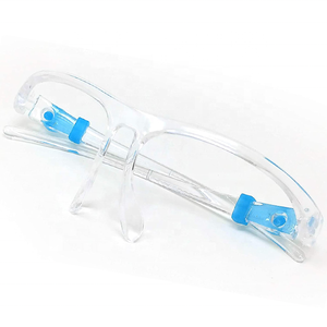 Protección contra salpicaduras de PET transparente y máscara de plástico antivaho con montura de gafas - Product Image 5