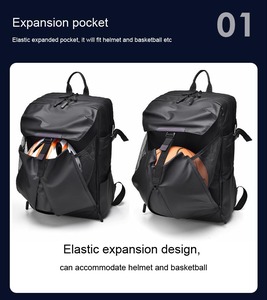 17.3" Large Waterproof Eco-Friendly PU Leather Film Softback <b>Laptop</b> <b>Backpack</b> Arcuate Shoulder Strap Zipper Closure for Business - Product Image 6