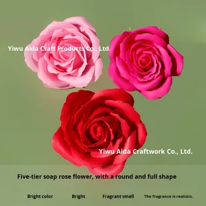 Venta al por mayor de fábrica: Cabezas de rosas de jabón realistas de alta simulación para accesorios de ramos del Día de San Valentín y Acción de Gracias - Product Image 3