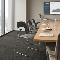 Chaise de bureau exécutive empilable ergonomique en acier inoxydable robuste et écologique de 150 kg pour usage commercial