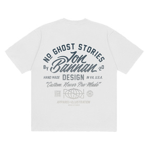 T-shirts streetwear de créateur en coton Pima premium à épaules tombantes, T-shirt graphique surdimensionné et épais pour hommes – Fabricant - Product Image 2