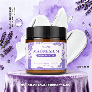 Krim Magnesium untuk Kaki, Losion Tubuh Pencerah dan Pelembut, Shea Lavender Magnesium Butter untuk Tidur - Product Image 2