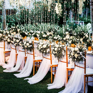 Thiết Kế Mới Rắn Đồng Bằng Voan Ghế Sash Tổ Chức Sự Kiện Đám Cưới Trang Trí Ghế Trở Lại Tie Treo Lên - Product Image 2