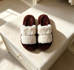 Pantuflas de Mujer Elegantes de Verano, Cálidas, Blancas, de Piel Sintética Tipo Teddy, con Hebilla, Tacón Plano Suave, Estilo Chic para la Playa, Blancas como la Nieve - Product Image 4