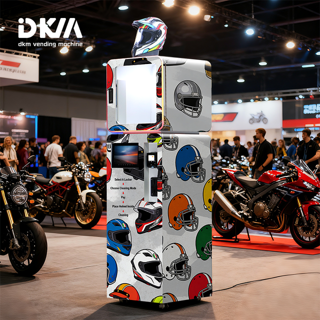 DKM Automatic Single Bike Motorcycle Helmet Disinfecting Sanitation Cleaning Vending Machine