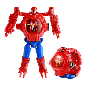 2025 nouveau Spiderman 24 modèles <span class=keywords><strong>de</strong></span> Projection enfants montres pour garçon déformation <span class=keywords><strong>Robot</strong></span> Projection électronique enfants jouet montre - Product Image 3