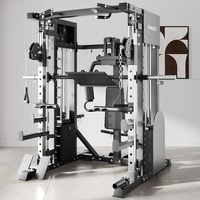 Máquina Smith Profesional Todo en Uno, Entrenador Funcional con Doble Pila de Pesas, Power Rack para Entrenamiento de Fuerza de Cuerpo Completo