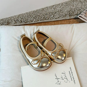 Giày Da Pu Trẻ Em Cho Bé Gái Xuân Thu Thời Trang Mới Hàn Quốc Nơ Mềm Chống Trơn Thời Trang Giày Đơn Công Chúa - Product Image 1