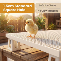 Nouveau plancher professionnel surélevé en plastique PP pour élevage de bétail et poulets, avec pieds monobloc, planche à litière robuste