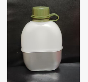 Botella de Agua de Plástico DFB1025 de 800 ml, Segura para Contacto con Alimentos, con Tazas de Aluminio, Cantimplora de Supervivencia y Taza para Calentar Agua - Product Image 2