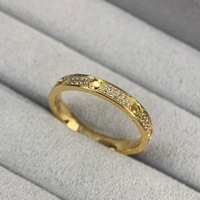 18K Vergoldeter Roségold Schraubstrukturierter Zirkonring Schlanker Einzel-/Dreisteiniger Breiter Vollbesetzter Ehering Hochzeitsgeschenk Gelb-/Weißgold