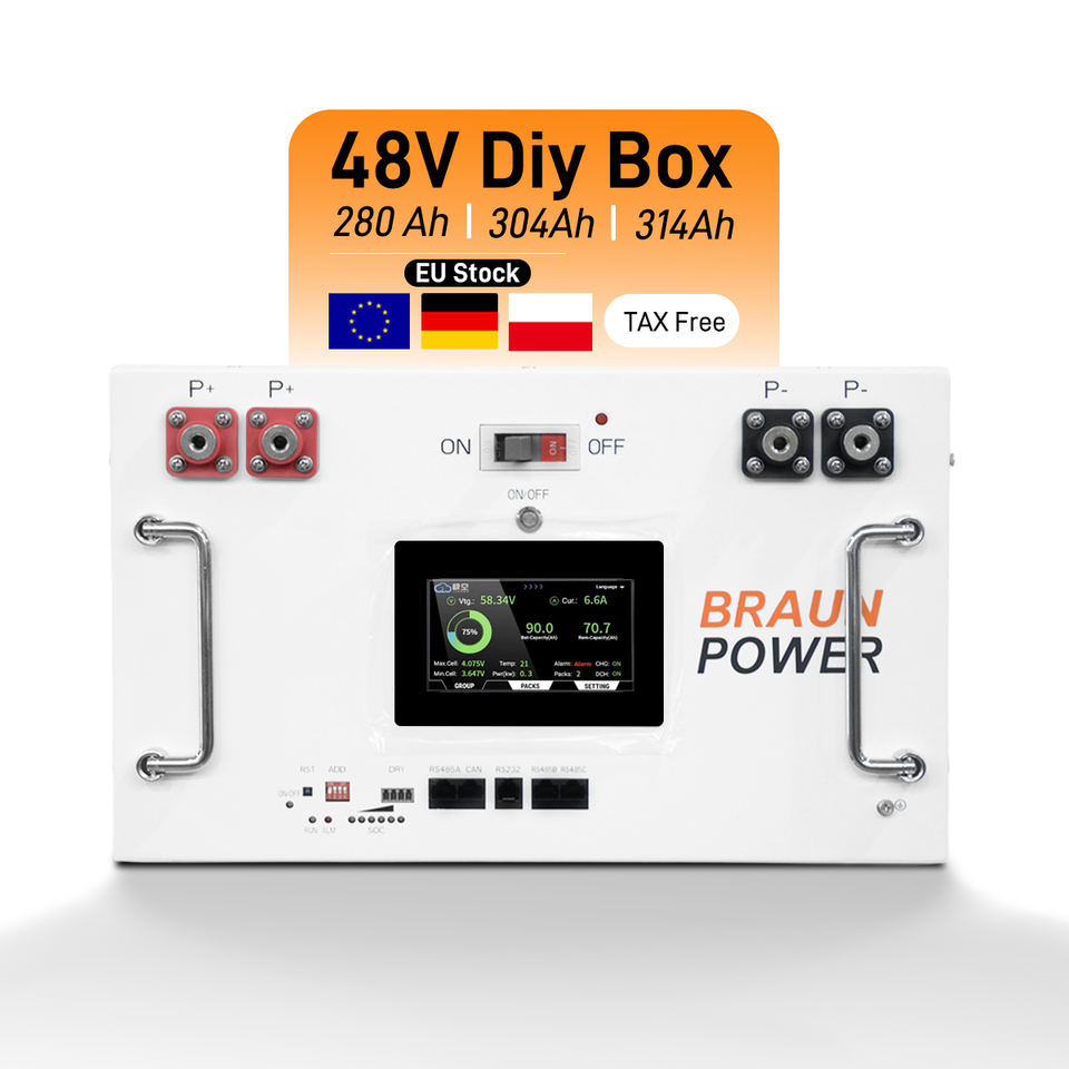 16S 48V 280AH 300AH Lithium Solar Battery Box Lifepo4 DIY JK BMS ...