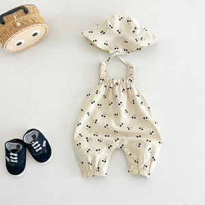 INS Romper Bayi Laki-laki dan Perempuan Katun Murni Motif Kartun Jumpsuit Bayi Tanpa Lengan Lucu dan Serbaguna untuk Bayi dan Balita - Product Image 3