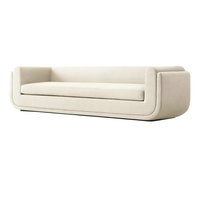 Modernes Luxushotel Curved Velvet Sectional Empfang Sofa Set Möbel Wohnzimmer Beauty Salon Warten Couch Sofas zum Verkauf