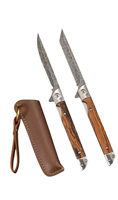 Couteau pliant de survie tactique pour le bushcraft et le camping, lame 3Cr13, poignée en bois dur, longueur totale 20 cm, modèle Z090, pour l'extérieur