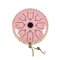 Waterproof 6 Inch 8 Tones Steel Tongue Drum Hand Drum Percussion Instrument Meditation Rain Chime Musical Drum with Drumstick