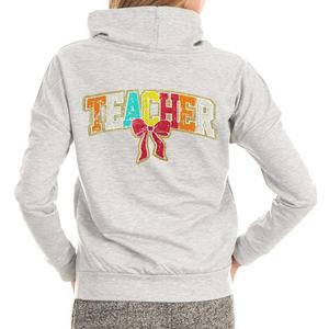 2025 moda Día del Maestro grandes parches de diseñador senior personalizados Chenille lentejuelas bordado brillo arco parches para ropa - Product Image 5