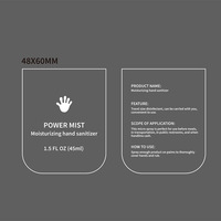 Spray désinfectant pour les mains sans rinçage, format carte, hydratant, portable, antibactérien, parfum frais, format voyage