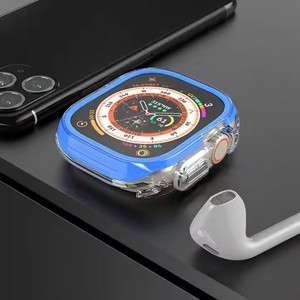 Funda colorida de TPU para Apple Watch Ultra 2 49mm 45mm PC cubierta parachoques protectora carcasa transparente para Apple Watch 9 <span class=keywords><strong>8</strong></span> 7 6 5 cubierta - Product Image 5