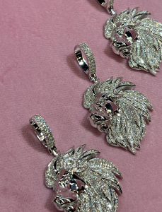 Pendentif personnalisé de luxe en argent sterling 925 avec moissanite, style hip-hop, collier avec lettres de rappeur, style diamant glacé, personnalisable - Product Image 4