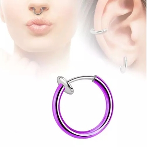 <span class=keywords><strong>Piercing</strong></span> al Naso a Molla Largo 15 mm, Septum Finto per Orecchie Forate e Non Forate - Product Image 1