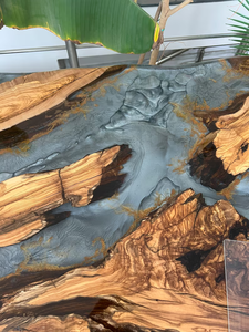 Mesa Grande de Epoxi Personalizada, Estilo Río Azul, Mesa de Comedor de Resina para 2, 4, 6, 8 Personas, Mesa de Centro de Epoxi, Mesa para Sala de Estar, Decoración del Hogar - Product Image 6