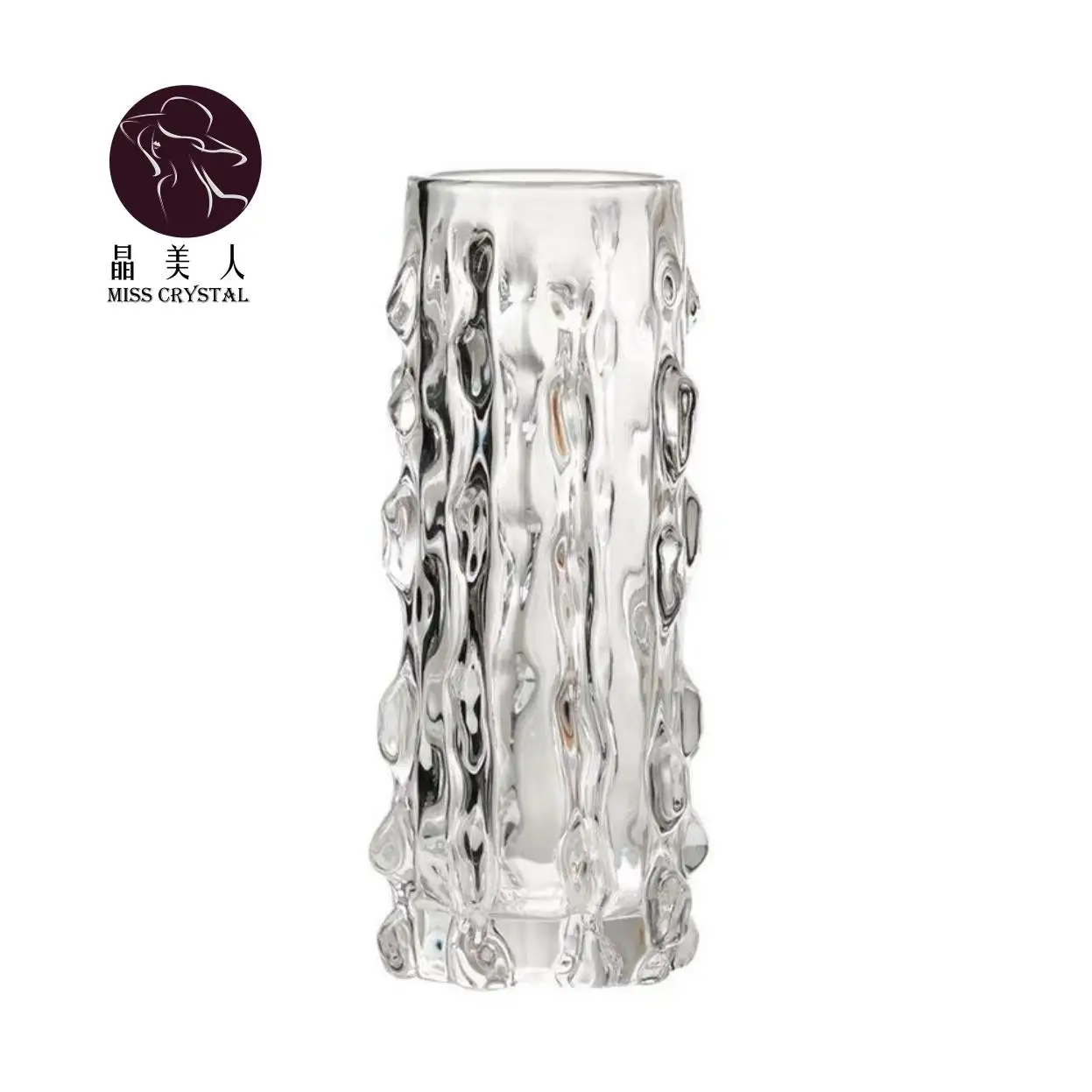 高ホウケイ酸ガラス用のヨーロピアンアメリカンスタイルの水滴型ナマコクリスタル花瓶