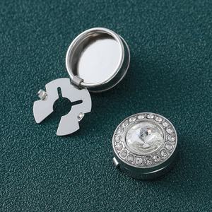 Nouveaux couvercles de boutons européens et américains Couvertures de boutons en strass Boutons de fleurs en cuivre en alliage de cristal transfrontalier - Product Image 4