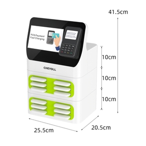 Station de location de batteries externes à 12 emplacements avec terminal de point de vente intégré - Station de recharge partagée avec paiement par carte de crédit pour les entreprises - Product Image 5