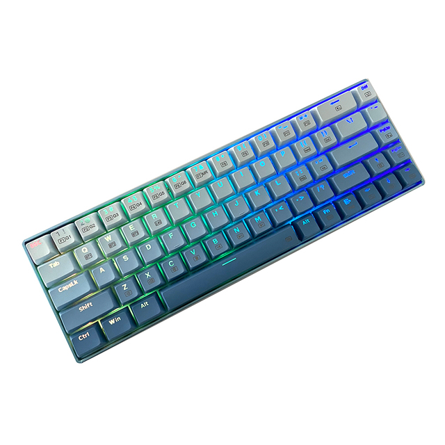New Arrival 60% Wireless Keyboard Gradient PBT Keycaps Metal Aluminium Bt Mechanical Gaming Keyboard for Windows Mac