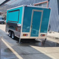 Chariot de restauration mobile multifonctionnel certifié CE en tôle galvanisée, remorque alimentaire remorquable pour la vente de hot-dogs