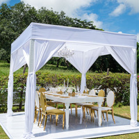 Wintina Kit de cadre de rideau et tuyau carré en aluminium réglable portable pour les décorations d'arc de mariage en gros disponible