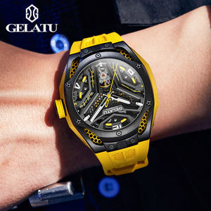 นาฬิกาข้อมือ GELATU 6007 ดีไซน์ OEM โลโก้สปอร์ต หรูหรา สายสแตนเลส สไตล์โครงกระดูก นาฬิกาอัตโนมัติ สำหรับผู้ชาย - Product Image 5