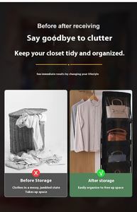 Hot Sale 8-Pocket Foldable Organizer Household Dust-Proof Hanging Closet Storages Handbag Storage <b>Bag</b> - Product Image 6