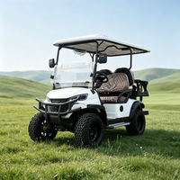 Voiturette de golf électrique de haute qualité avec moteur AC 72V, 4 places, homologuée pour la route, certifiée CE, prête pour l'énergie solaire, châssis en acier haute résistance