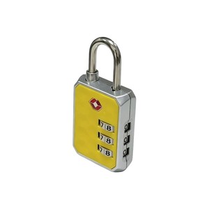 Candado de Combinación de 3 Dígitos con Textura de Diamante Amarillo Brillante, Aleación de Zinc, Aprobado por <span class=keywords><strong>TSA007</strong></span>, para Despacho de Aduanas - Product Image 3
