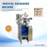 Machine d'emballage verticale automatique intelligente pour poudre et farine, à scellage 4 côtés, avec pompe rotative, fonctions d'étiquetage et de capsulage